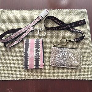 Set of 2 Ivory Ella Card Holder Lanyards